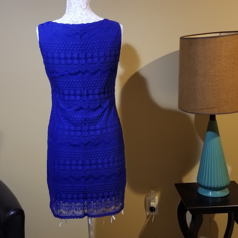Tiana B blue lace dress - Picture 2 of 4